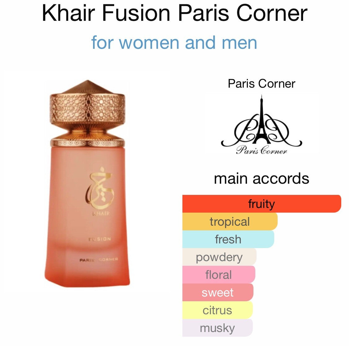 Khair Fusion By Pariscorner 100ml EDP-women Fragrance-LongLasting