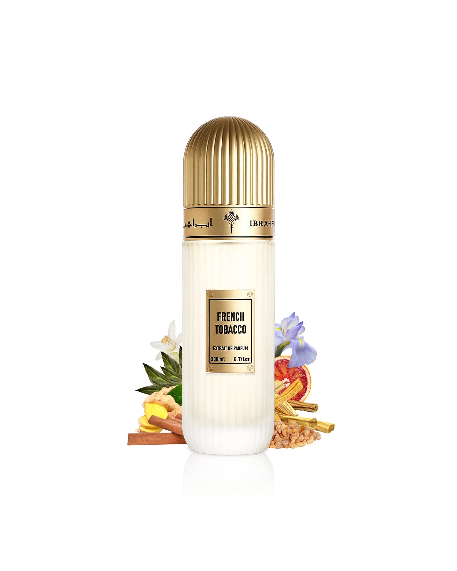 French Tobacco by Ibrahim Al Quraishi 200ml EDP Perfume unisex Mandarin, Cinnamon, Guaiac Wood
