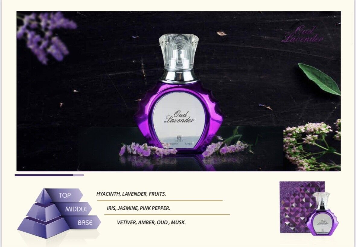 Oud Lavender By Ahemd al Maghribi Extrait De Parfum 75ml-Unisex-LongLasting