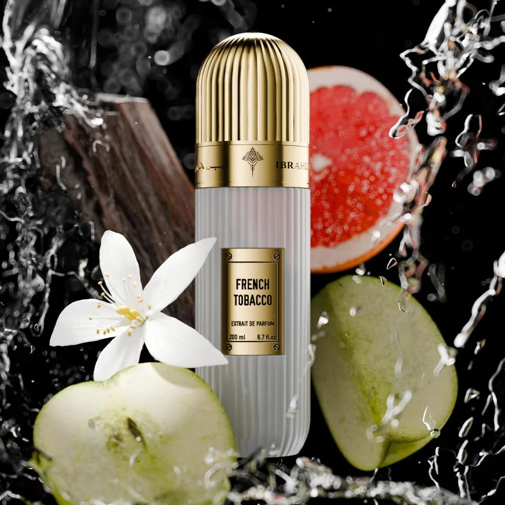 French Tobacco by Ibrahim Al Quraishi 200ml EDP Perfume unisex Mandarin, Cinnamon, Guaiac Wood