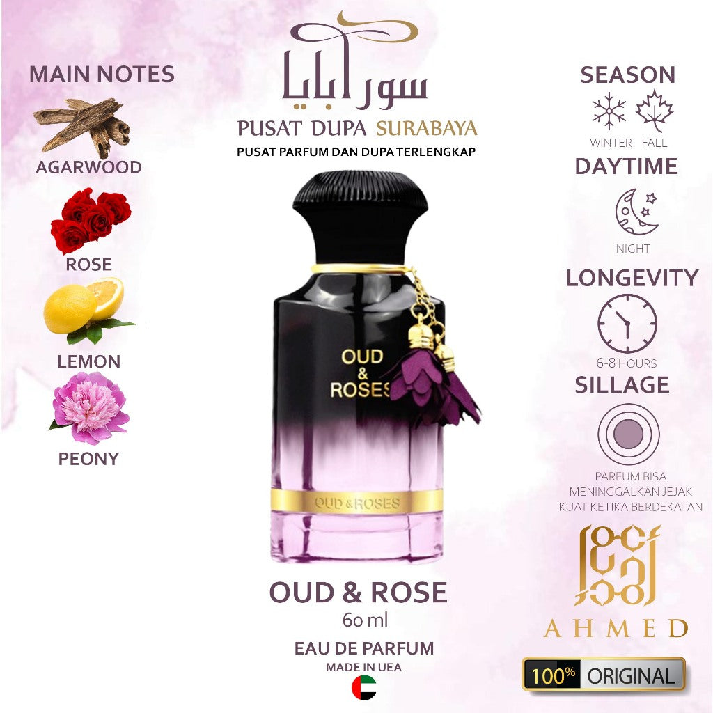 Oud & Roses by Ahmed Al Maghribi – Luxurious and LongLasting Perfume Unisex